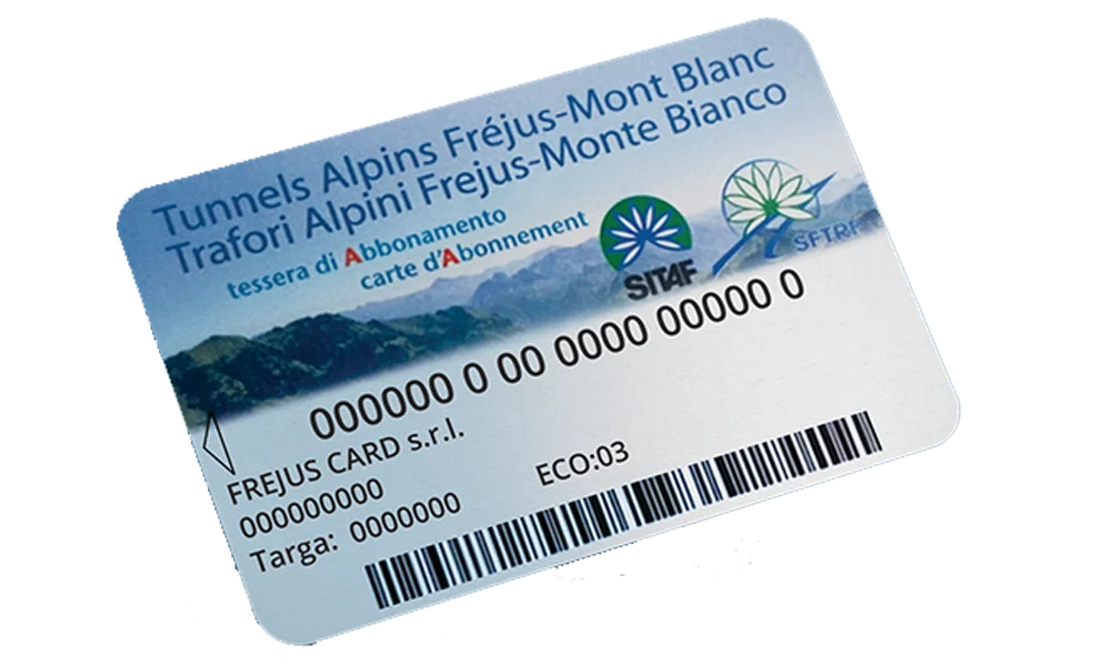 Frejus Card for Alpine tunnel tolls